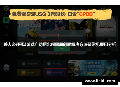 兽人必须死2游戏启动后出现黑屏问题解决方法及常见原因分析
